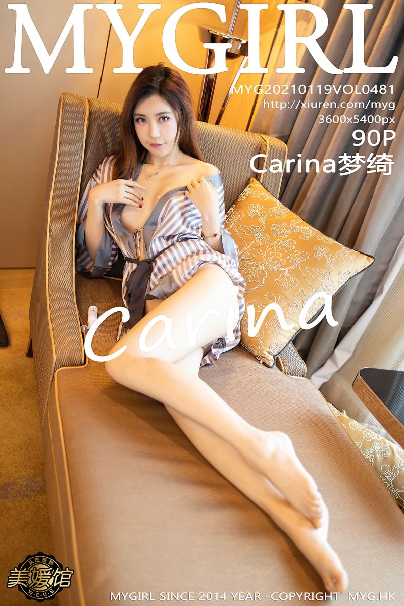 [MyGirl美媛馆] 2021.01.19 Vol.481 Carina梦绮 绸缎轻透睡衣
