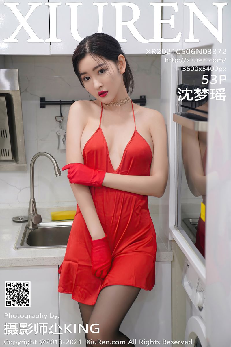 [XiuRen秀人网] 2021.05.06 No.3372 沈梦瑶 真空红色吊裙与魅惑黑丝