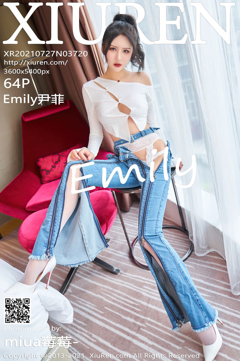 [XiuRen秀人网] 2021.07.27 No.3720 Emily尹菲 牛仔裤与蕾丝吊袜内衣
