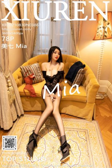 [XiuRen秀人网] 2021.08.30 No.3867 美七Mia 黑色镂空服饰与极致黑丝 - 封面图