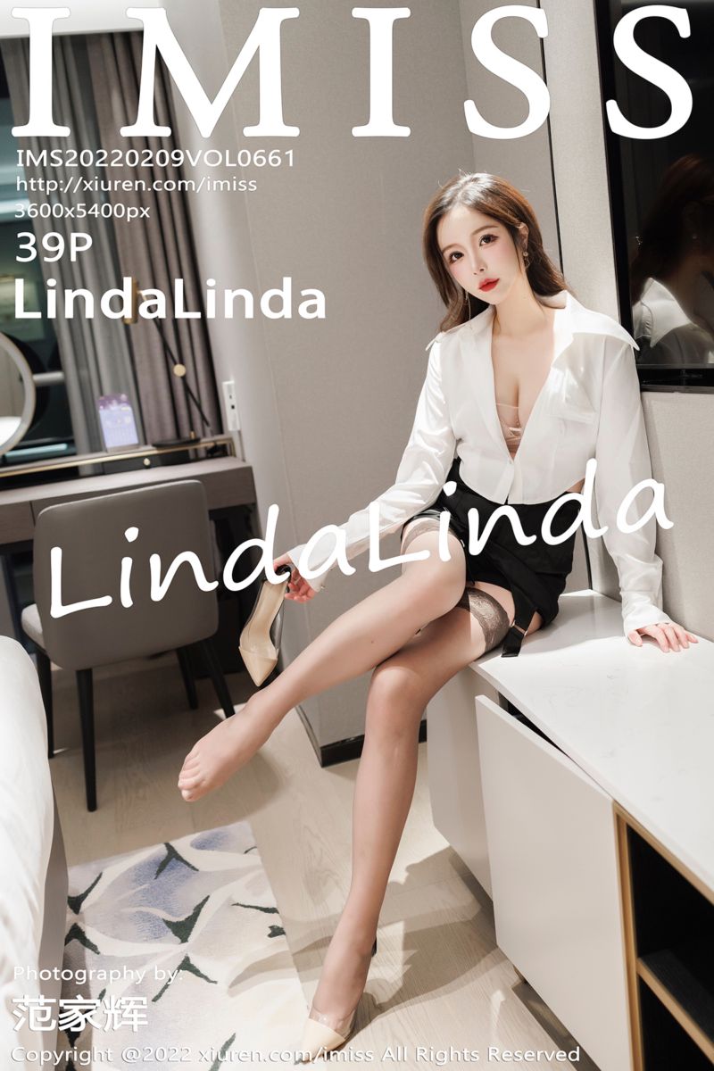 [IMiss爱蜜社] 2022.02.09 Vol.661 indaLinda 白色上衣与黑色短裙
