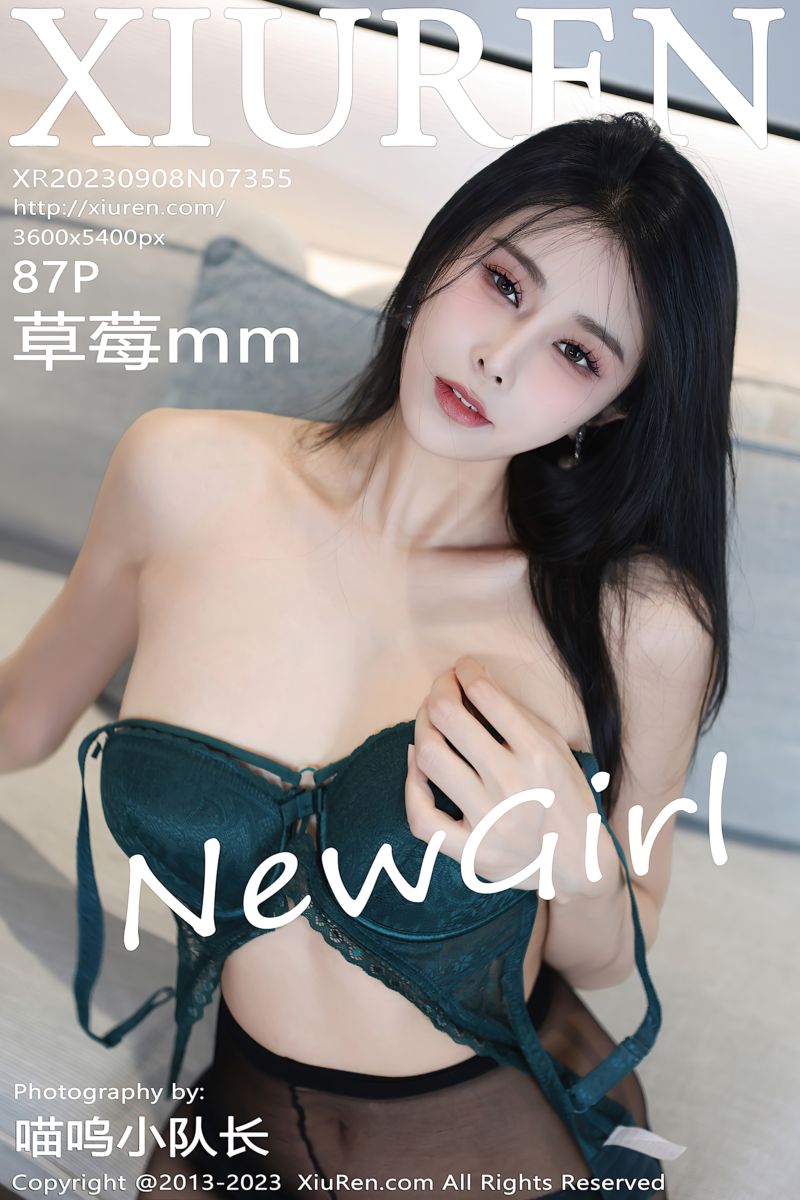 [XiuRen秀人网] 2023.09.08 No.7355 草莓mm 黑色带图案短款旗袍