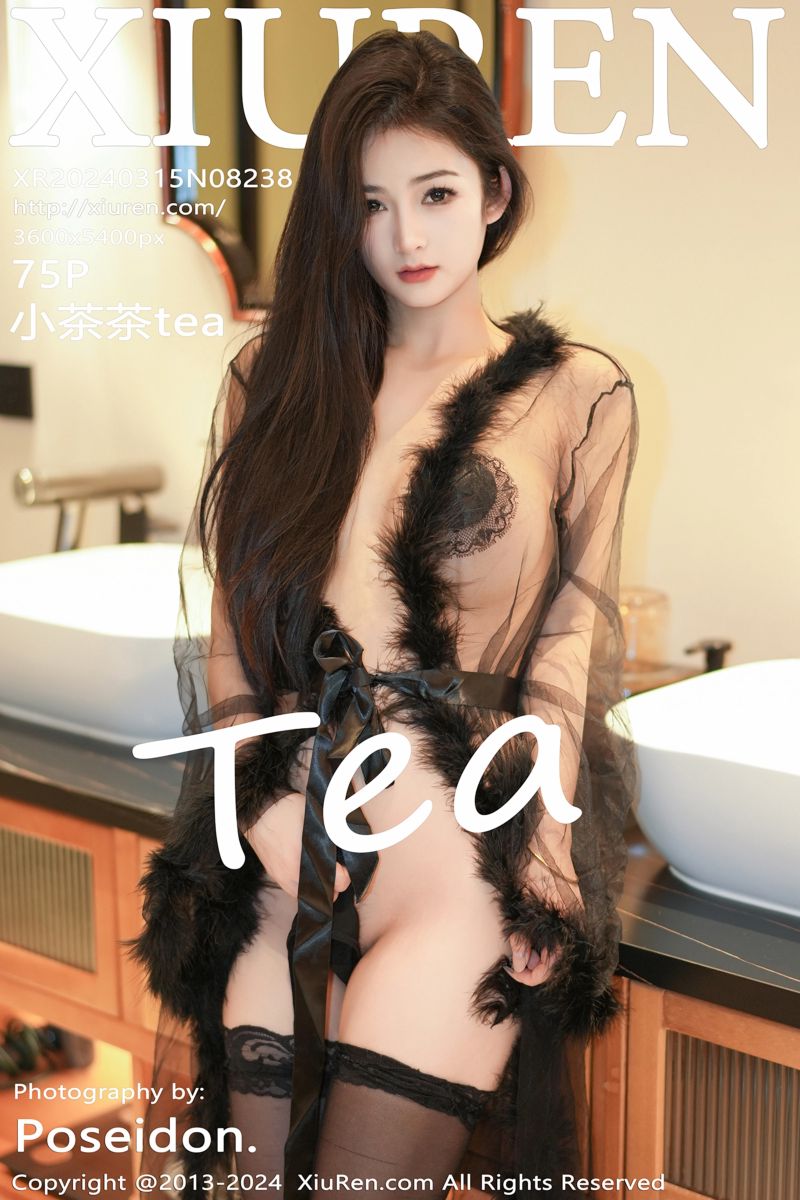 [XiuRen秀人网] 2024.03.15 No.8238 小茶茶tea 黑色服饰搭配魅惑黑丝 - 封面图