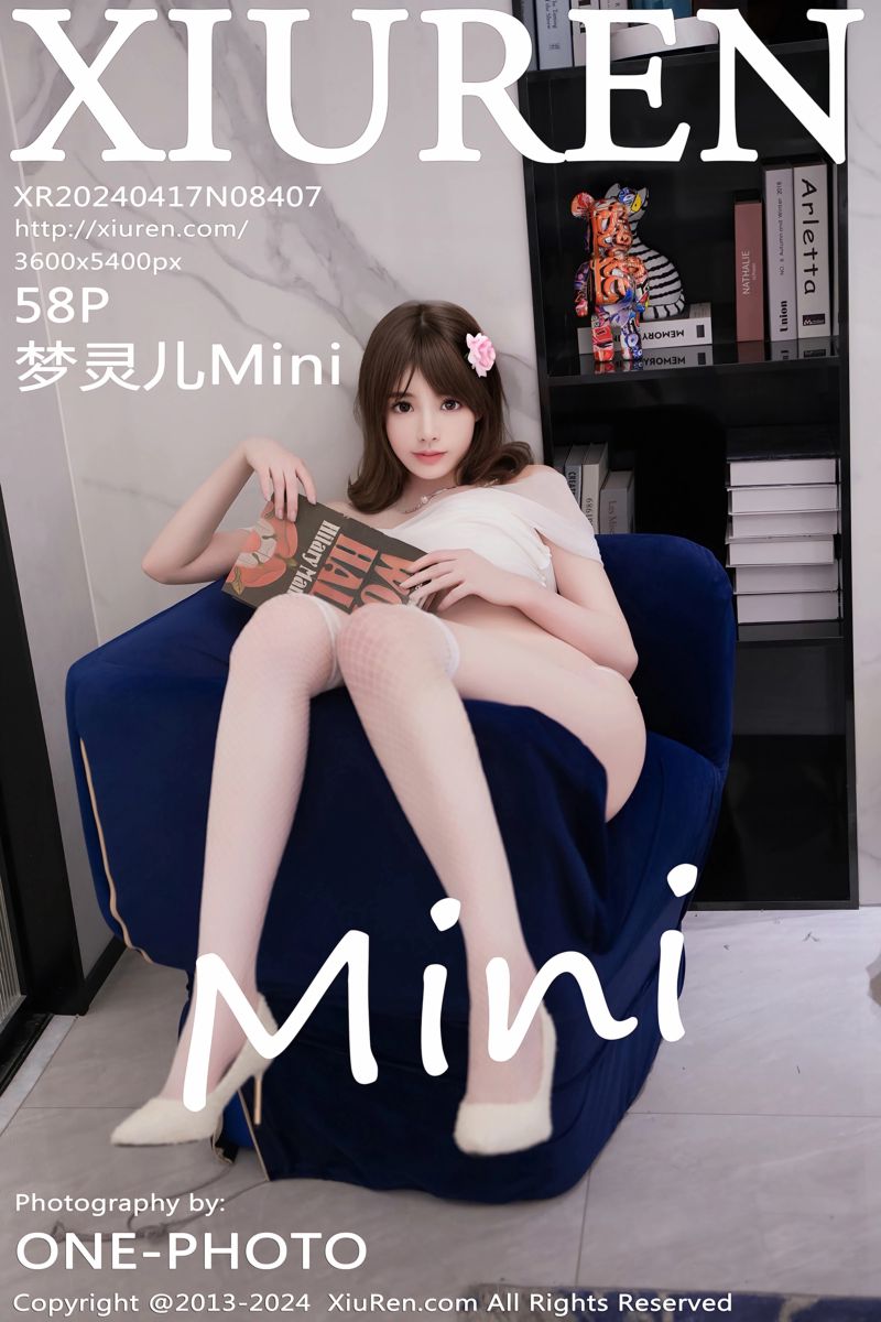 [XiuRen秀人网] 2024.04.17 No.8407 梦灵儿Mini 白色露肩连衣短裙
