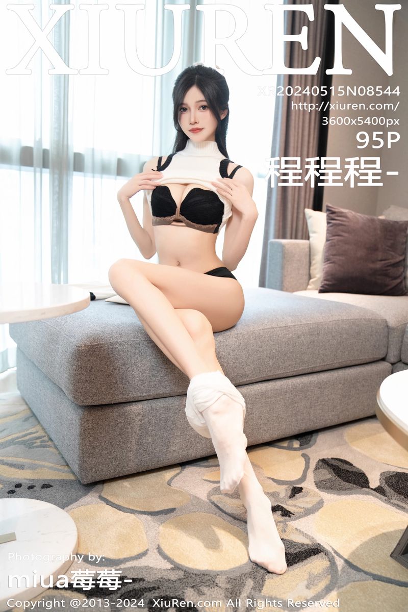 [XiuRen秀人网] 2024.05.15 No.8544 程程程- 黑色内衣搭配白色丝袜