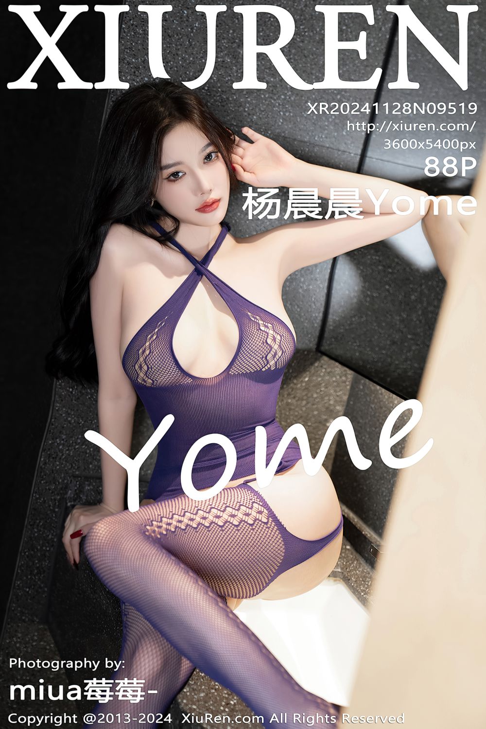 [XiuRen秀人网] 2024.11.28 No.9519 杨晨晨Yome 紫色轻透情趣服
